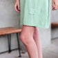 Mineral Wash Dress - Enjoy the Now (Matcha)