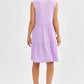 Three Tier A-Line Flowy Dress - Lilac