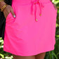 Solid Neon Pink Skort
