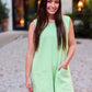Effortless Mineral Wash Romper - Lime