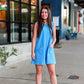 Effortless Mineral Wash Romper - Cobalt