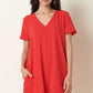 Everyday Shift Dress - Red