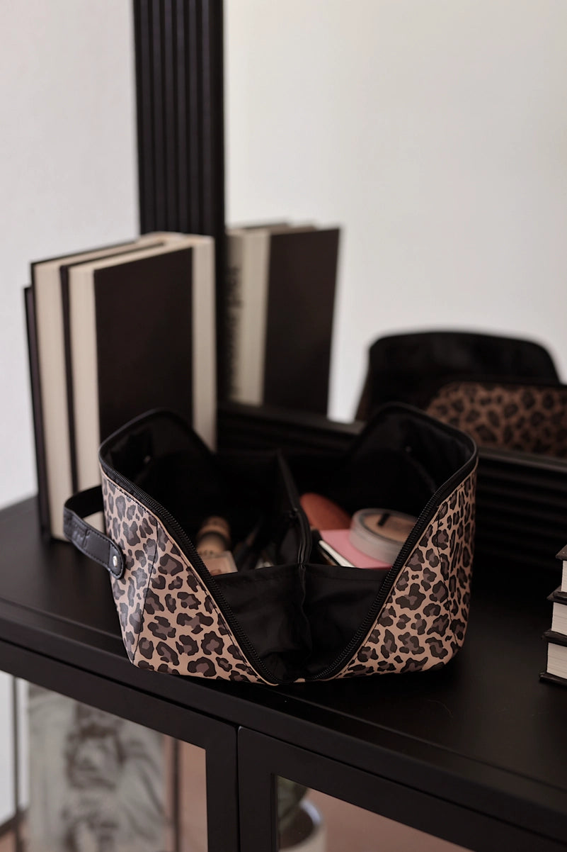 Hold All Makeup Bag- Cheetah