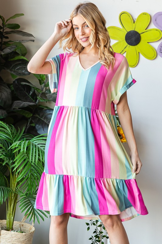 Pastels in Stripes Dress