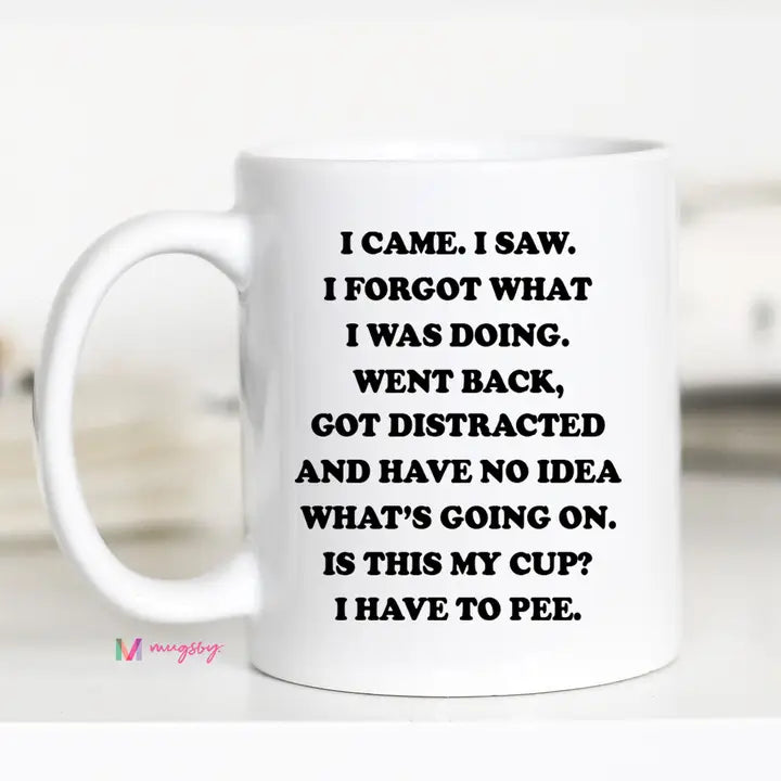 I Came I Saw I Forgot Mug