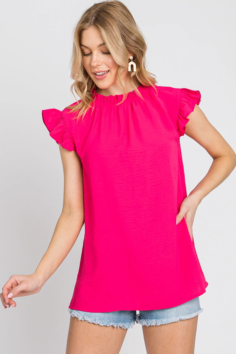 Pink Ruffle Top