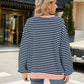 Navy Stripes Top