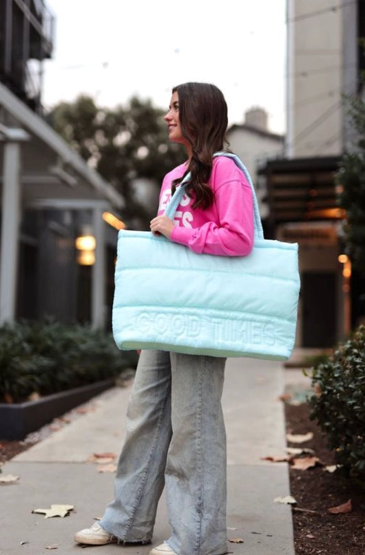 Carry All Puffer Tote- Good Times
