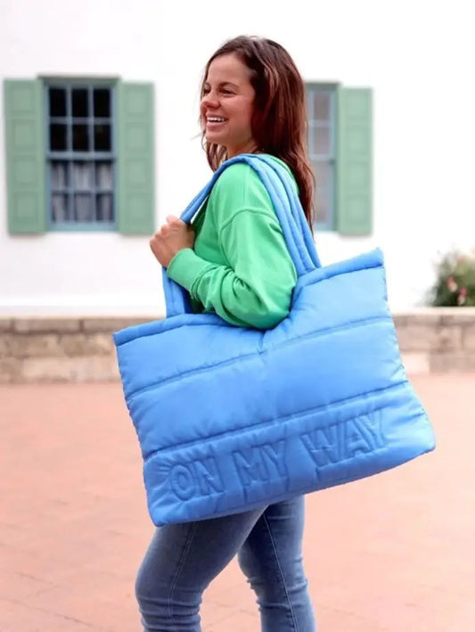 Carry All Puffer Tote- On My Way
