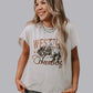 Western Cowboy Roped Embroidery T Shirt