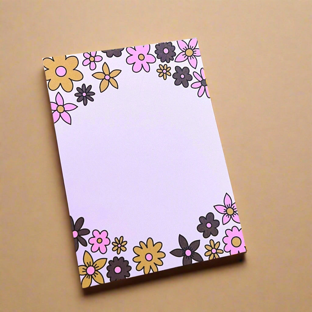 4X5 in Notepad - Espresso Florals