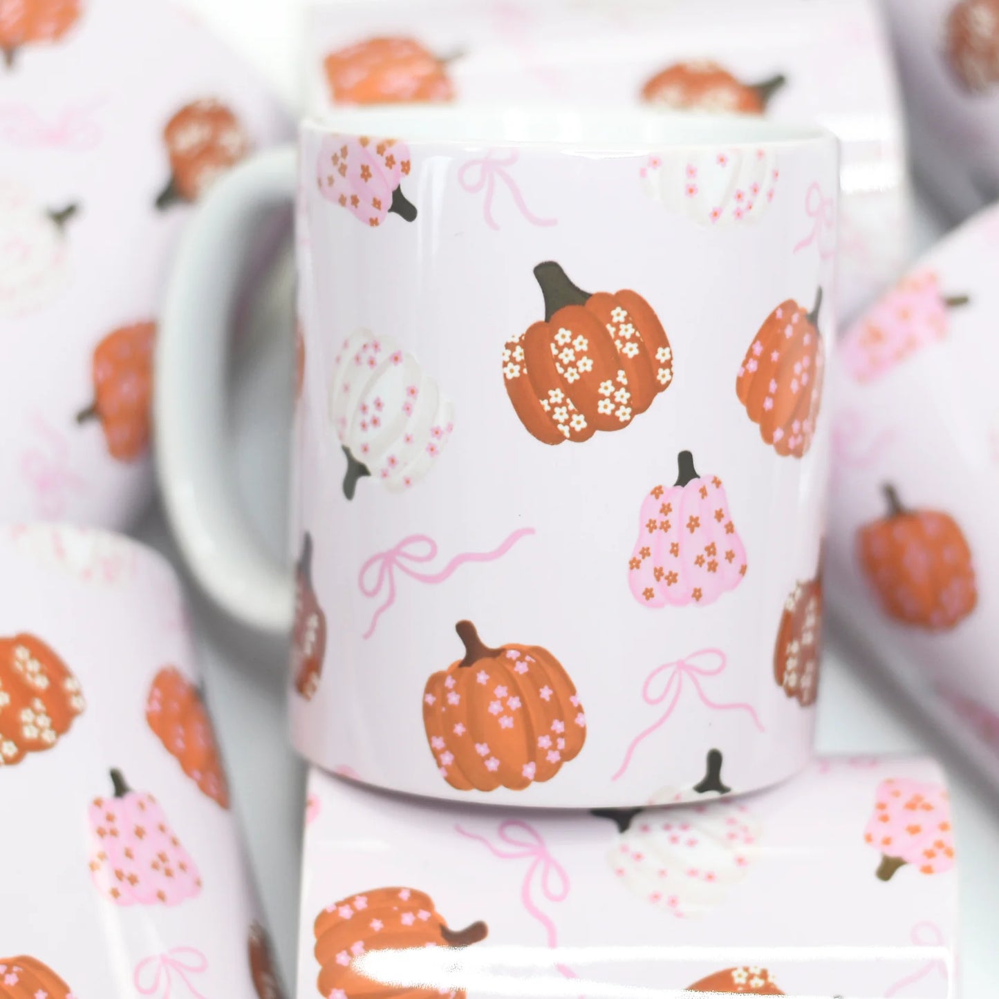 Floral Pumpkin Mug