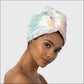 Satin Wrapped Hair Towel - Aura